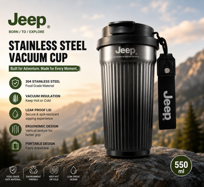 Jeep 550ml Stainless Steel Vacuum Insulated Travel Mug