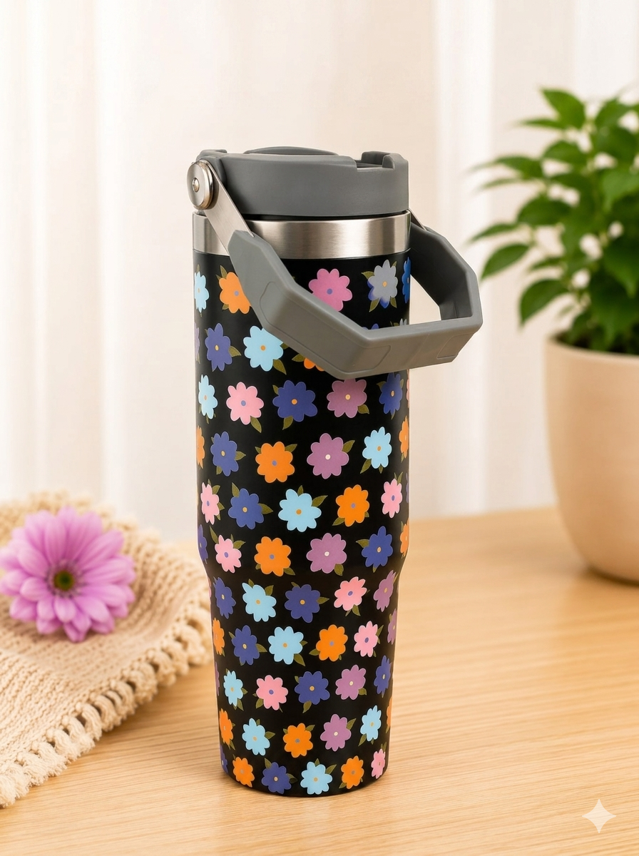 BloomPrint Stainless Steel Travel Mug/Tumbler – 1000ml