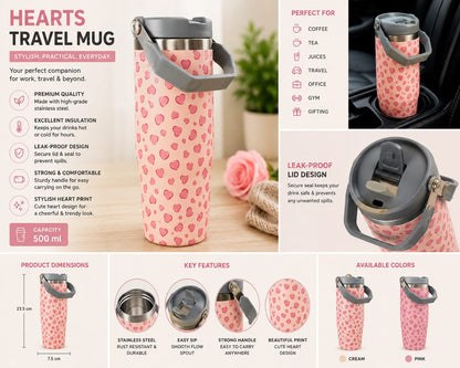 HeartBliss Tumbler – 1000ml
