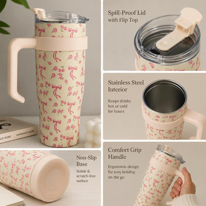 Rosé Ribbon Tumbler – 1200ml