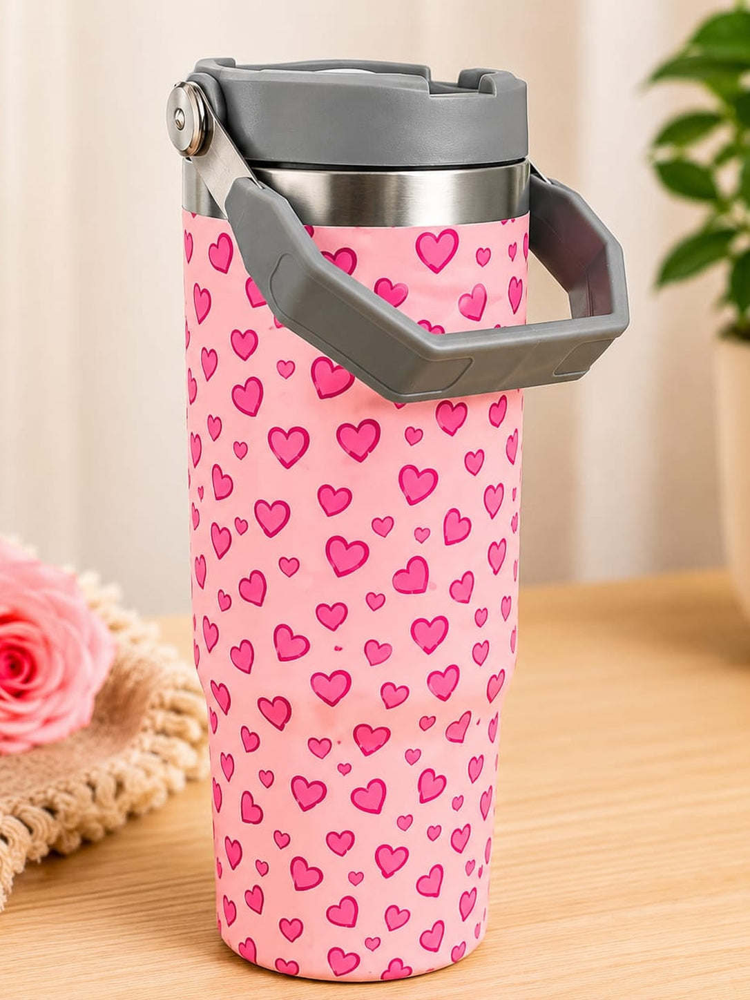 HeartBliss Stainless Steel Travel Mug/Tumbler – 1000ml