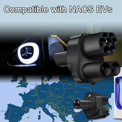 CCS2 to Tesla Adapter, 300A 1000V AC/DC CCS2 to Tesla Charging Adapter.